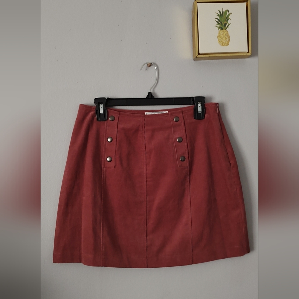 Hippie Rose Shirt  Women Size Large  Color berry Zipper 100% Cotton Style Mini
